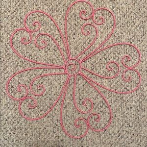 Metal hot pink flowers